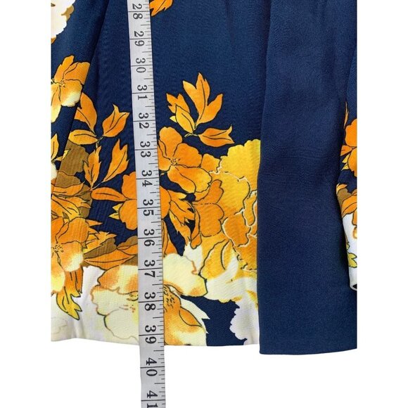 DressBarn Women's Navy Blue Fall Leaves Dress - Picture 5 of 5